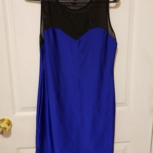 Black and blue dress